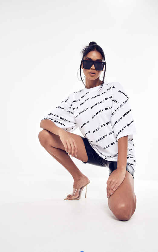 Missguided "Birds Of Prey" white oversized t-shirt